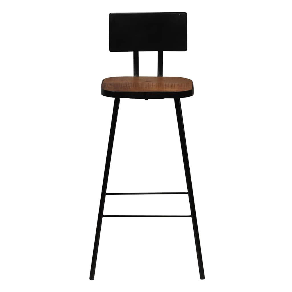 Bar Stools 2 Pcs Solid Reclaimed Wood