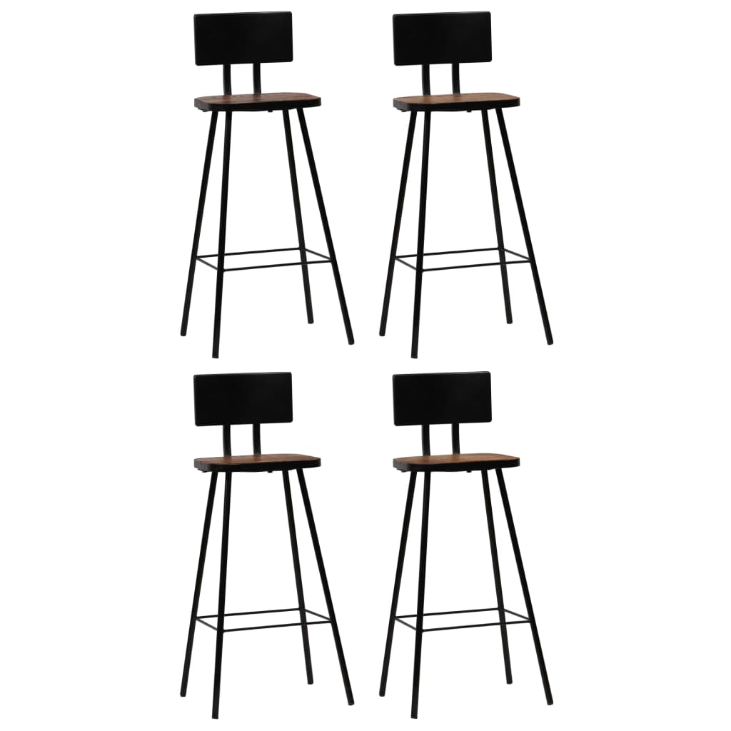 Bar Stools 2 Pcs Solid Reclaimed Wood