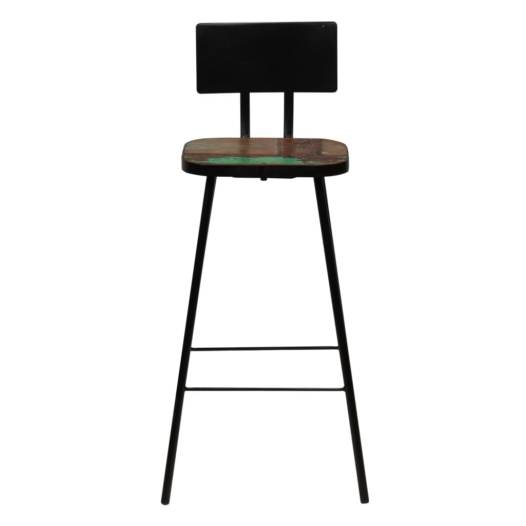 Bar Stools 2 Pcs Solid Reclaimed Wood