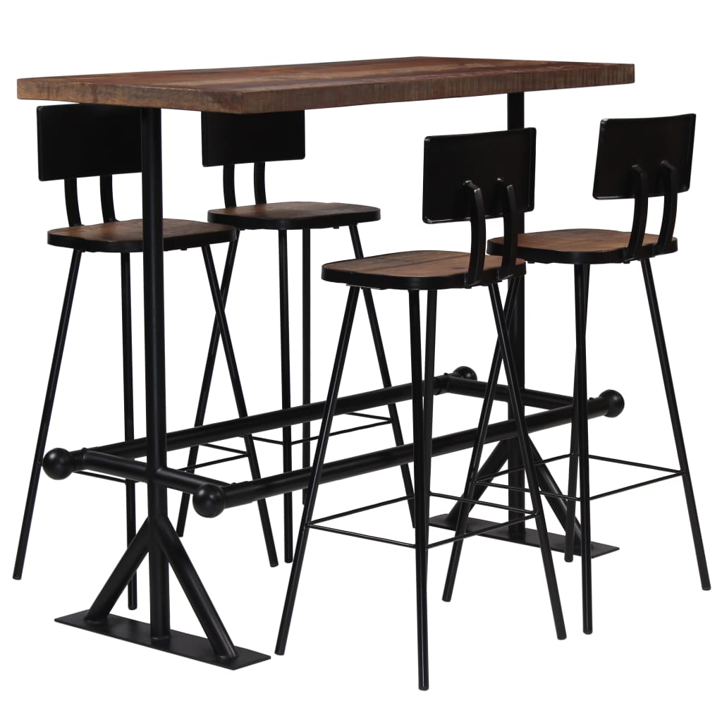 Bar Set 3 Piece Solid Reclaimed Wood