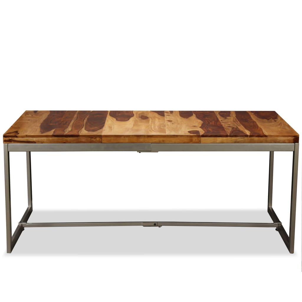 Dining Table Solid Sheesham Wood And Steel 70.9&quot;