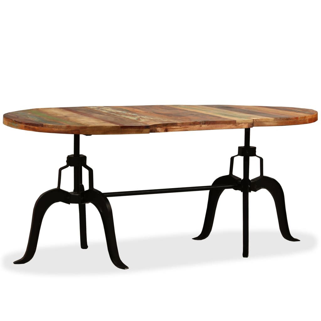 Dining Table Solid Reclaimed Wood And Steel 70.9&quot;