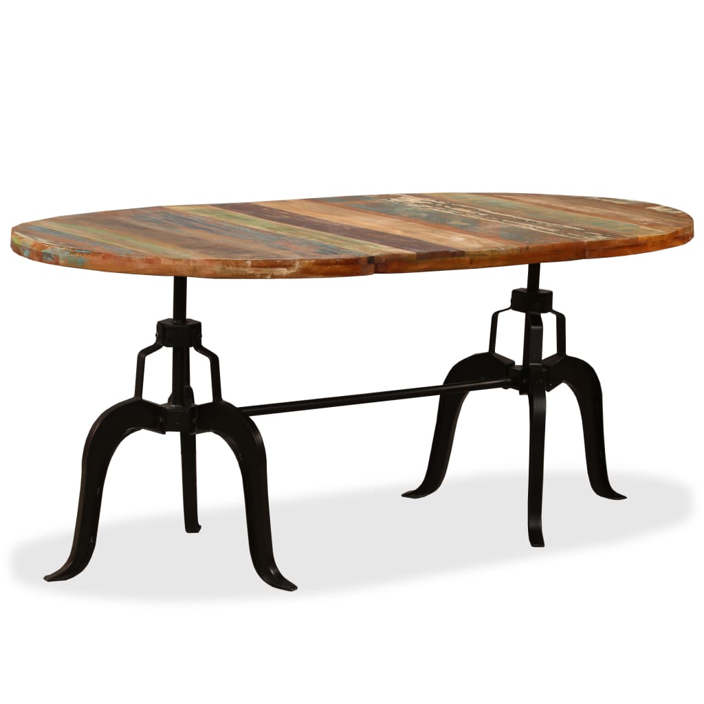 Dining Table Solid Reclaimed Wood And Steel 70.9&quot;