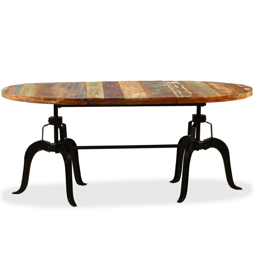 Dining Table Solid Reclaimed Wood And Steel 70.9&quot;