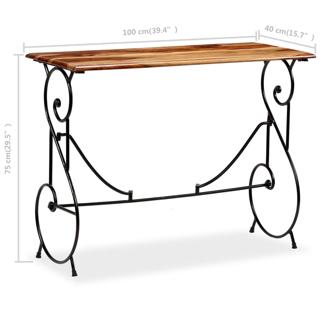 Console Table Solid Sheesham Wood 39.4&quot;X15.7&quot;X29.5&quot;