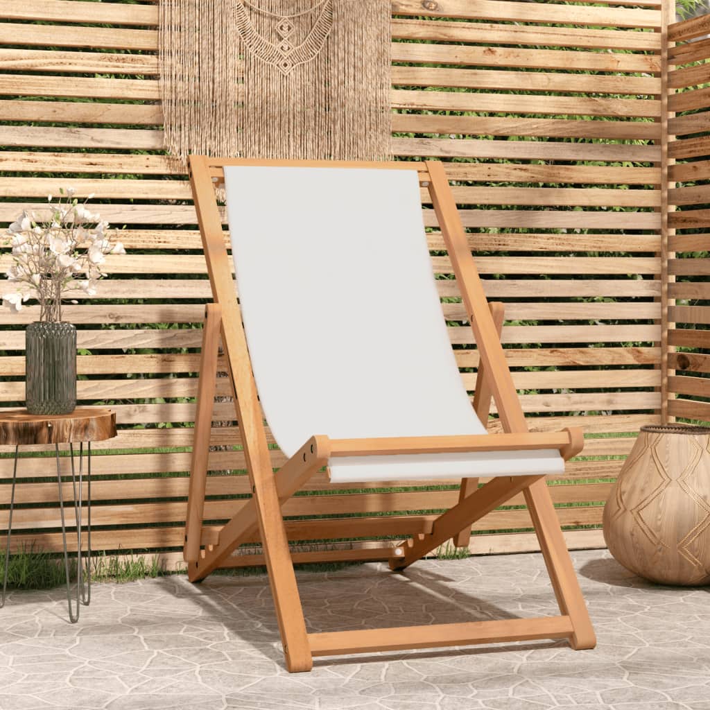 Folding Beach Chair Solid Teak Wood