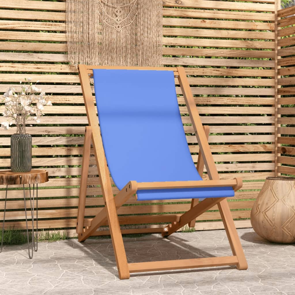 Folding Beach Chair Solid Teak Wood