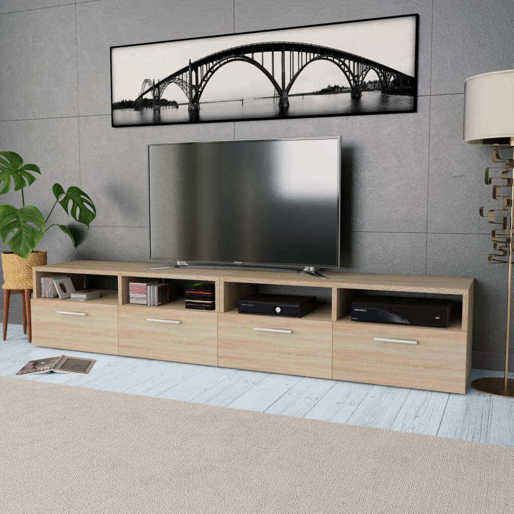 Tv Stands 2 Pcs Engineered Wood 37.4&quot;X13.8&quot;X14.2&quot;