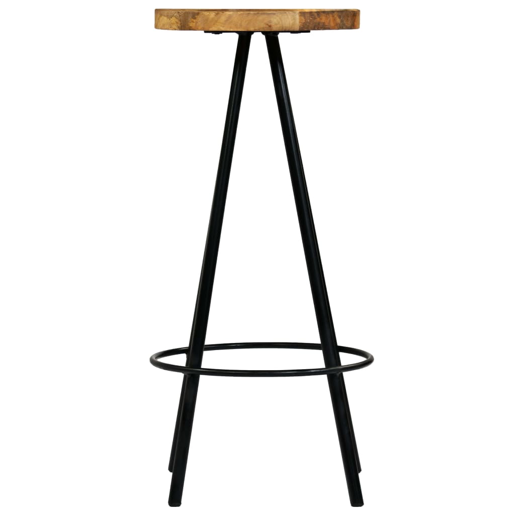 Bar Stools 2 Pcs Solid Mango Wood