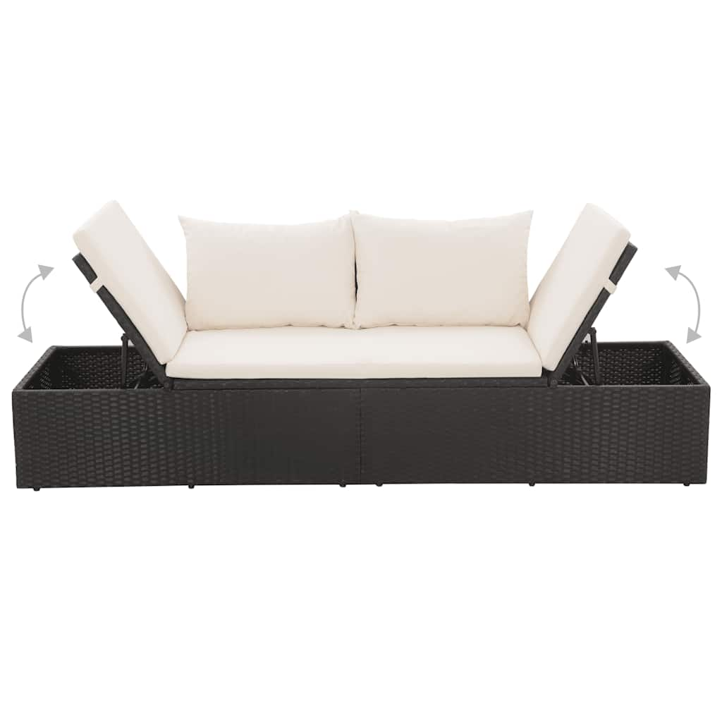 Patio Bed 76.8&quot;X23.6&quot; Poly Rattan