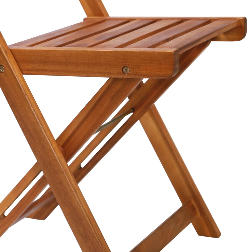 Patio Bistro Chairs 2 Pcs Solid Acacia Wood