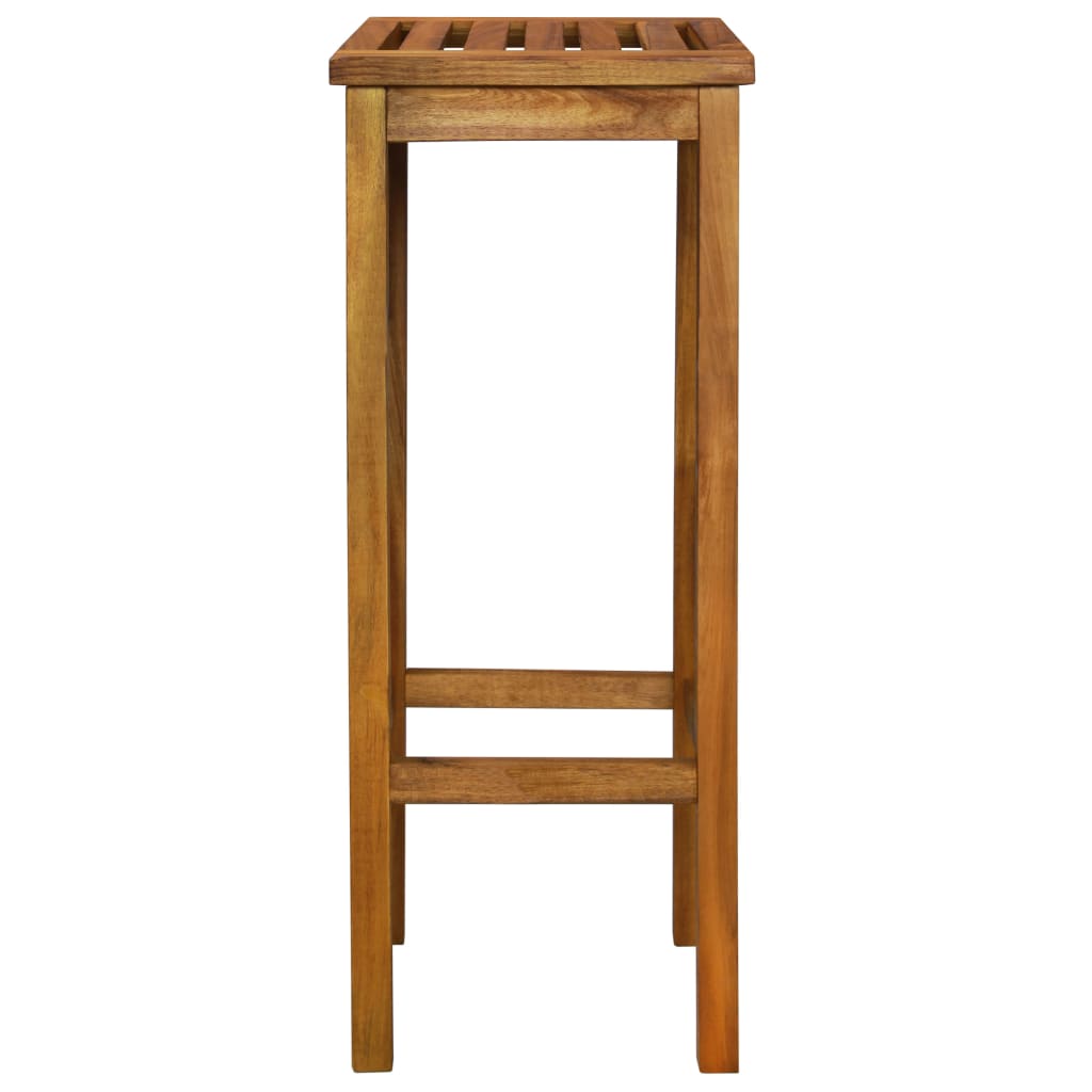 Bar Chairs 2 Pcs Solid Acacia Wood