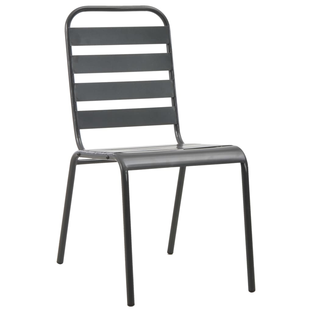 Stackable Patio Chairs 2 Pcs Steel