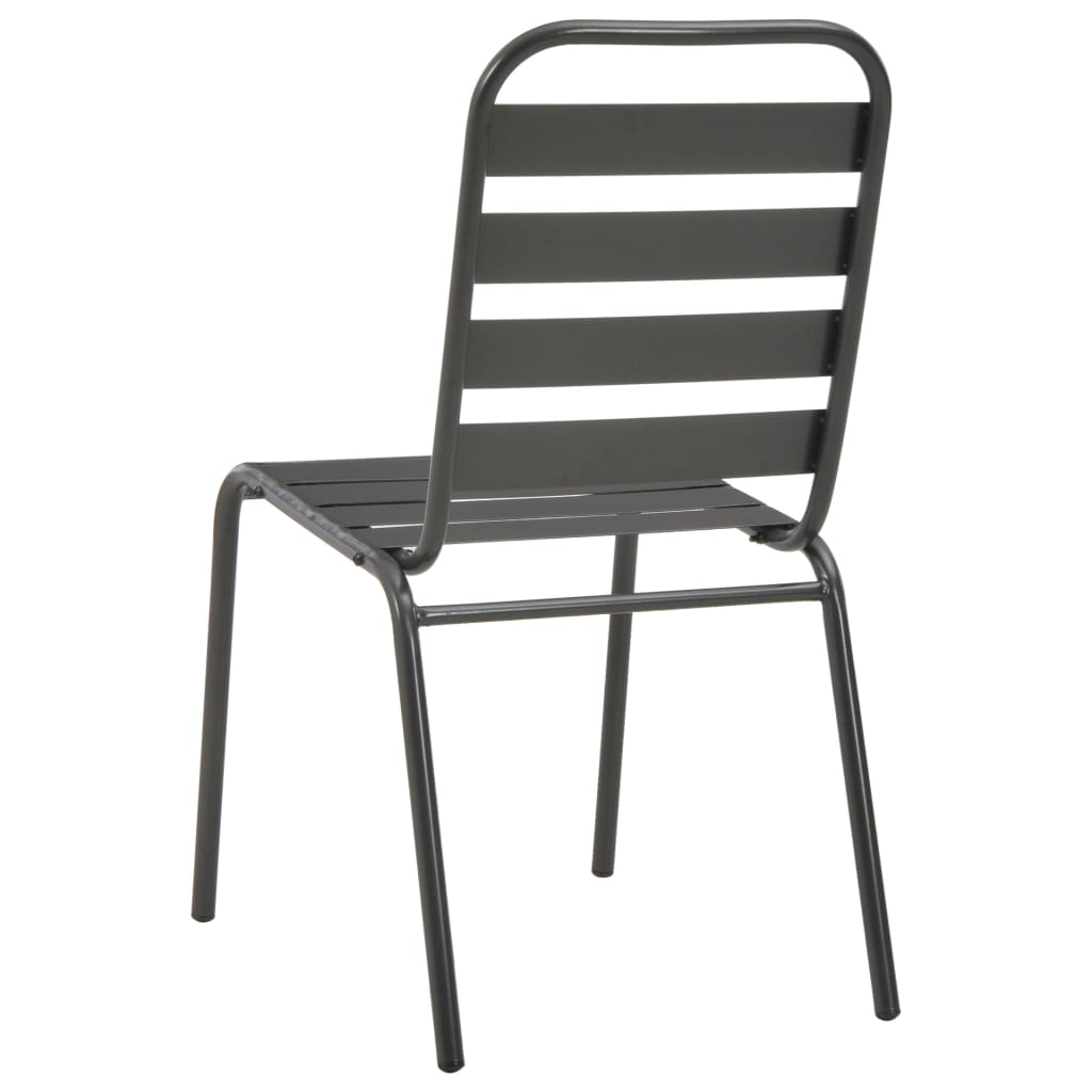 Stackable Patio Chairs 2 Pcs Steel