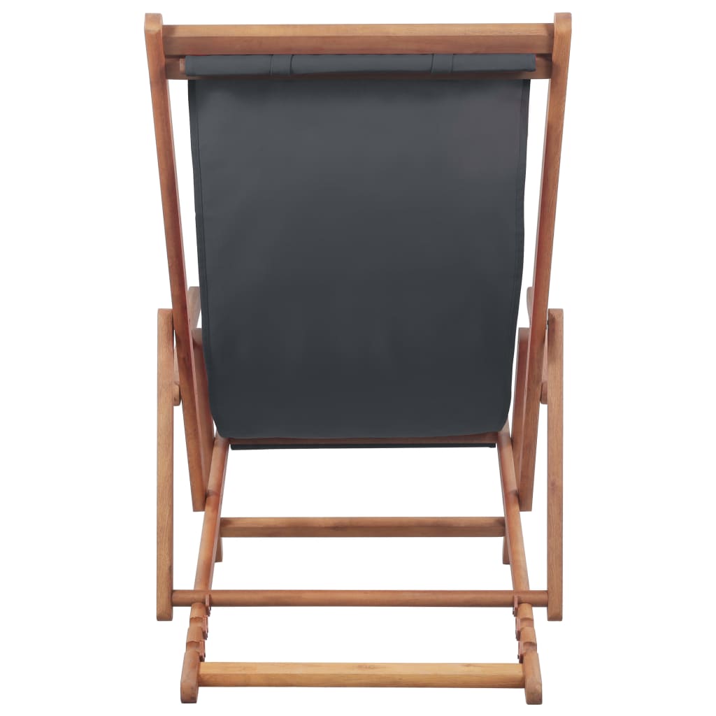 Folding Beach Chair Fabric And Wooden Frame