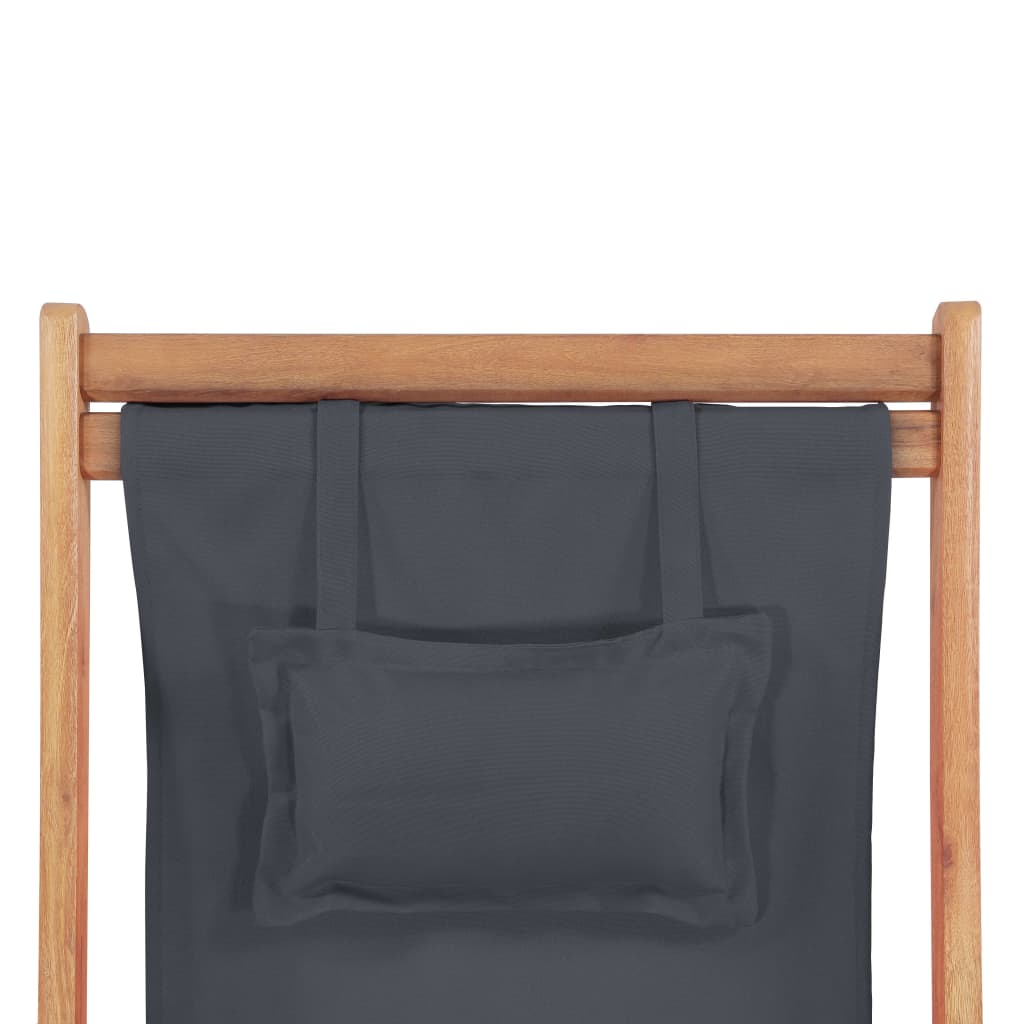 Folding Beach Chair Fabric And Wooden Frame