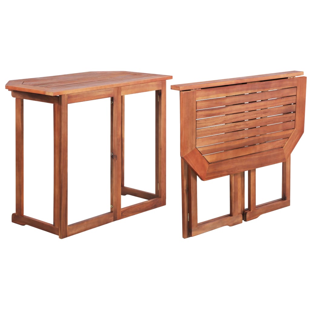 Folding Balcony Table 35.4&quot;X19.7&quot;X29.1&quot; Solid Acacia Wood