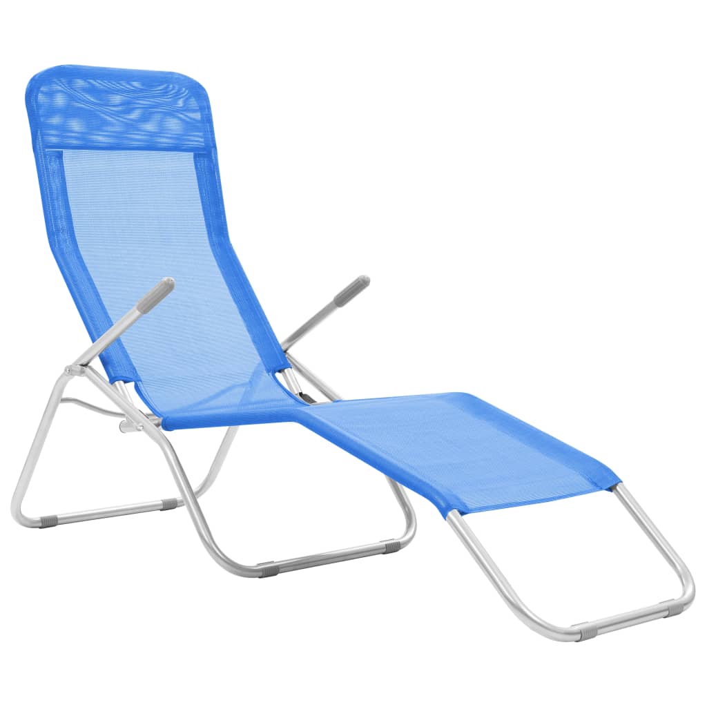 Folding Sun Loungers 2 Pcs Textilene