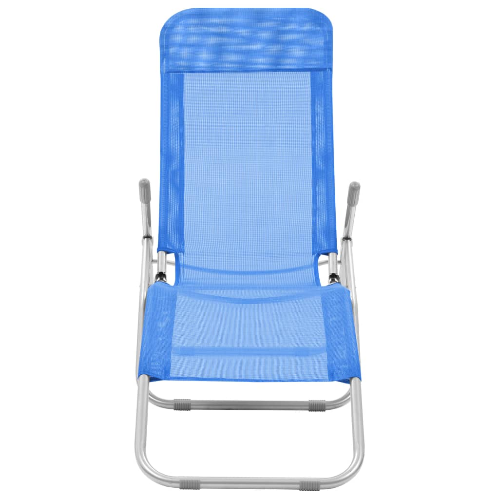 Folding Sun Loungers 2 Pcs Textilene