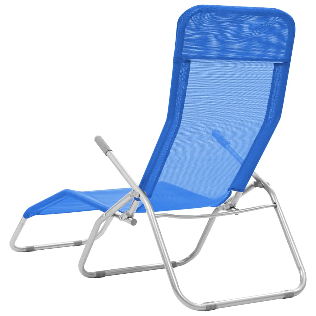 Folding Sun Loungers 2 Pcs Textilene