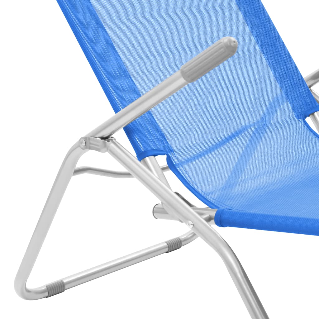 Folding Sun Loungers 2 Pcs Textilene