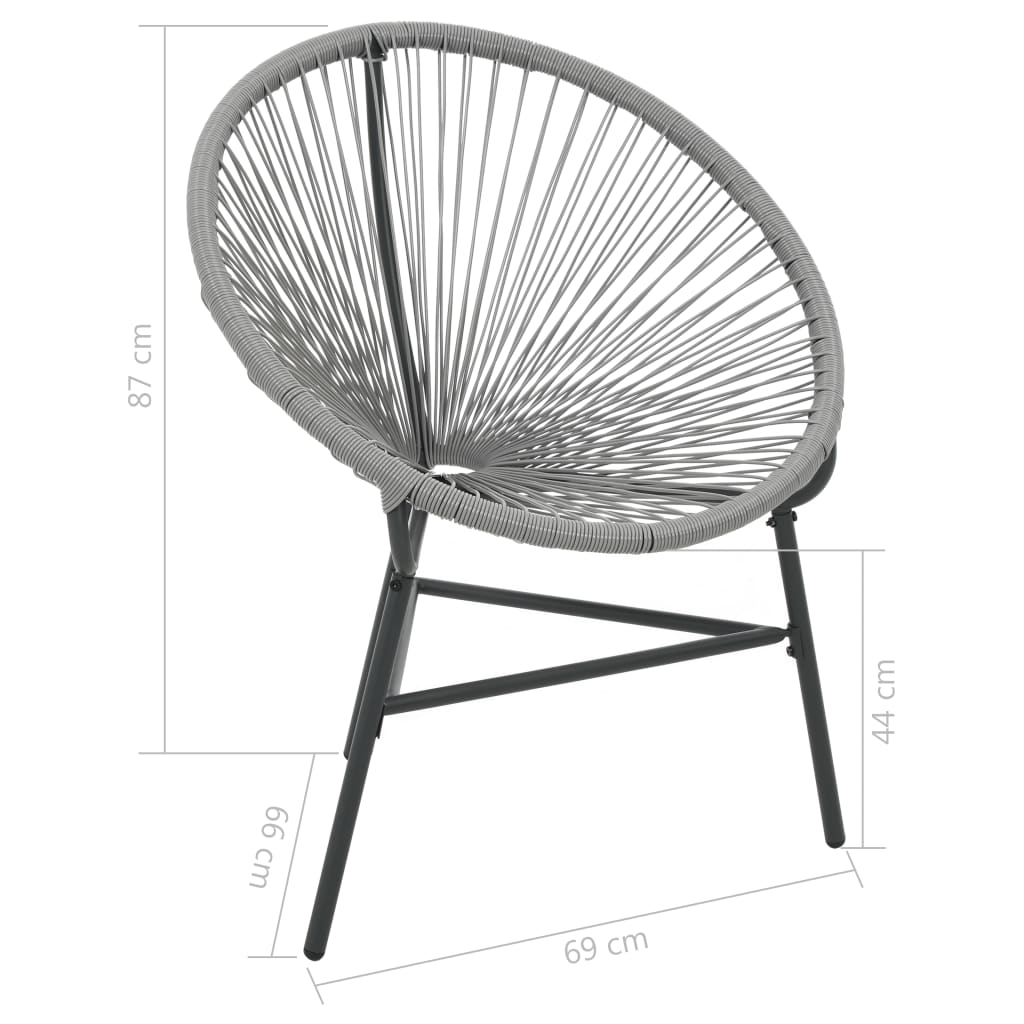 Patio Moon Chair Poly Rattan