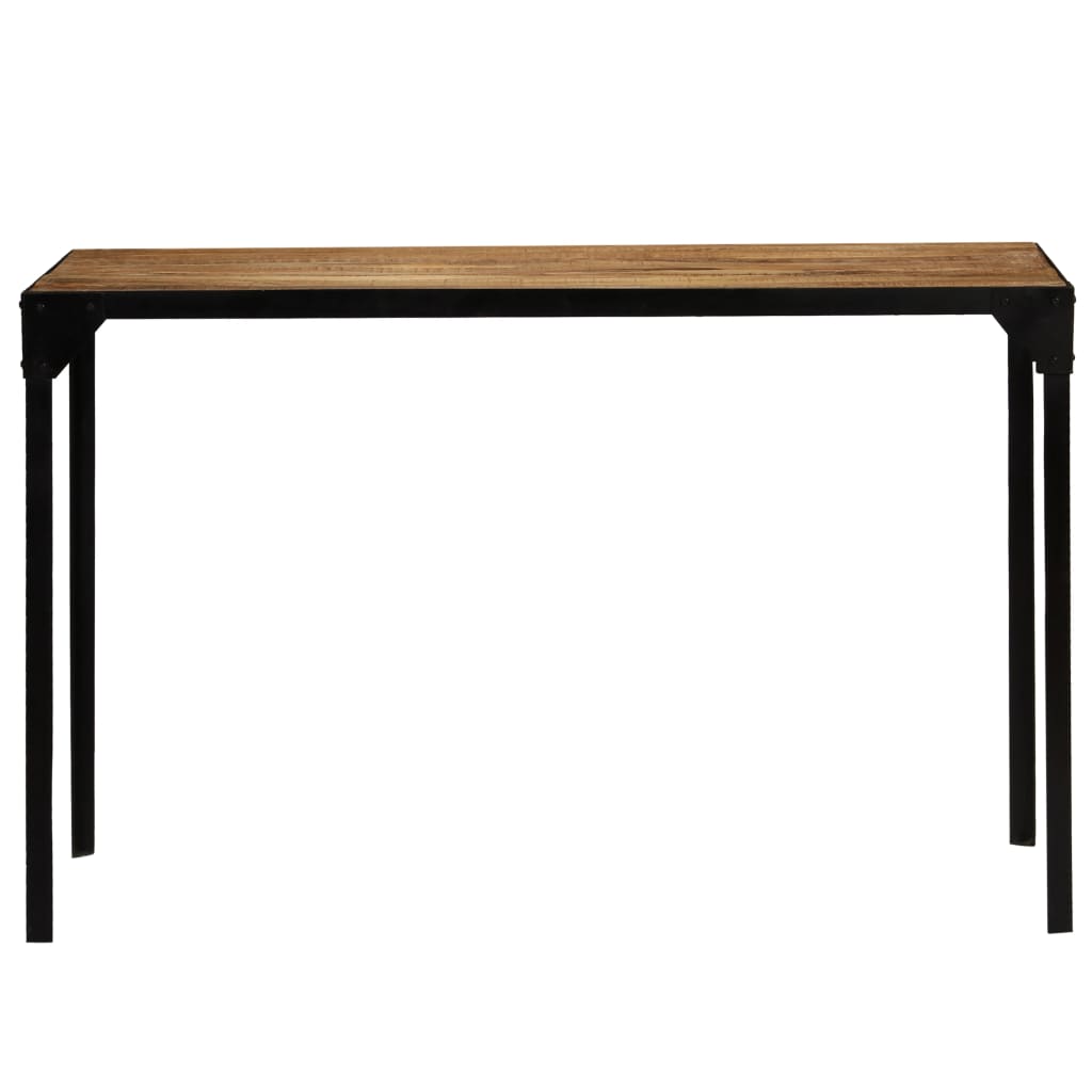 Dining Table Solid Rough Mango Wood And Steel 47.2&quot;