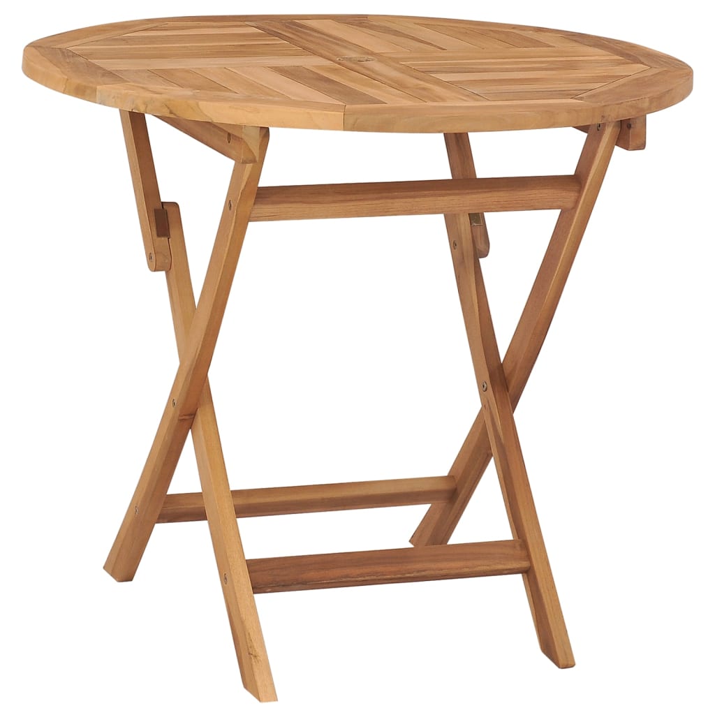 Folding Patio Table 33.5&quot;X29.9&quot; Solid Teak Wood