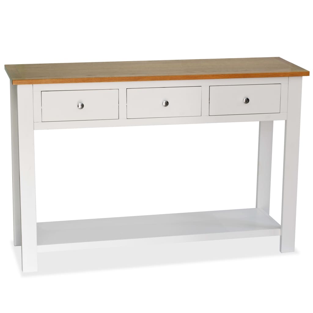 Console Table Solid Oak Wood