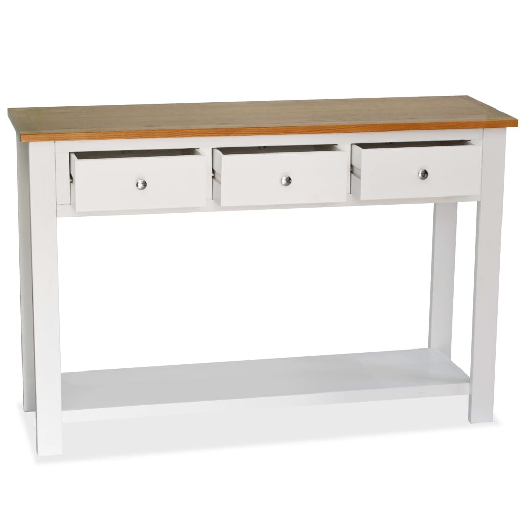 Console Table Solid Oak Wood