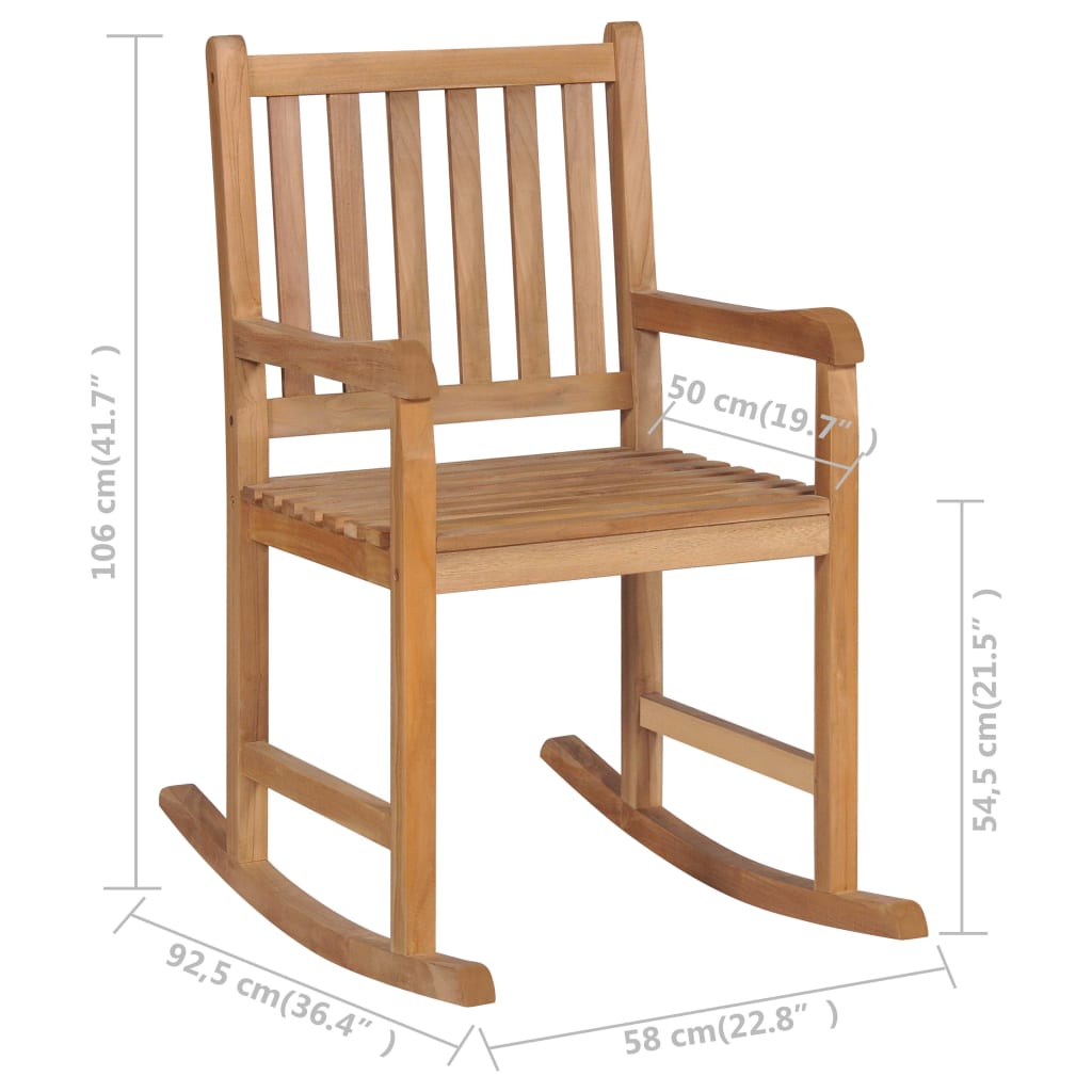 Rocking Chair Solid Teak Wood