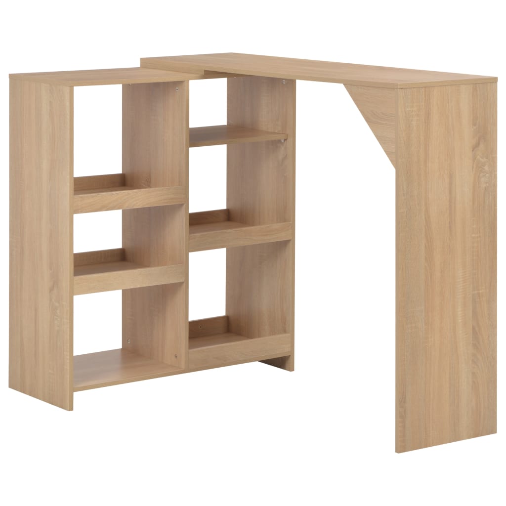 Bar Table With Moveable Shelf 54.3&quot;X15.4&quot;X43.3&quot;