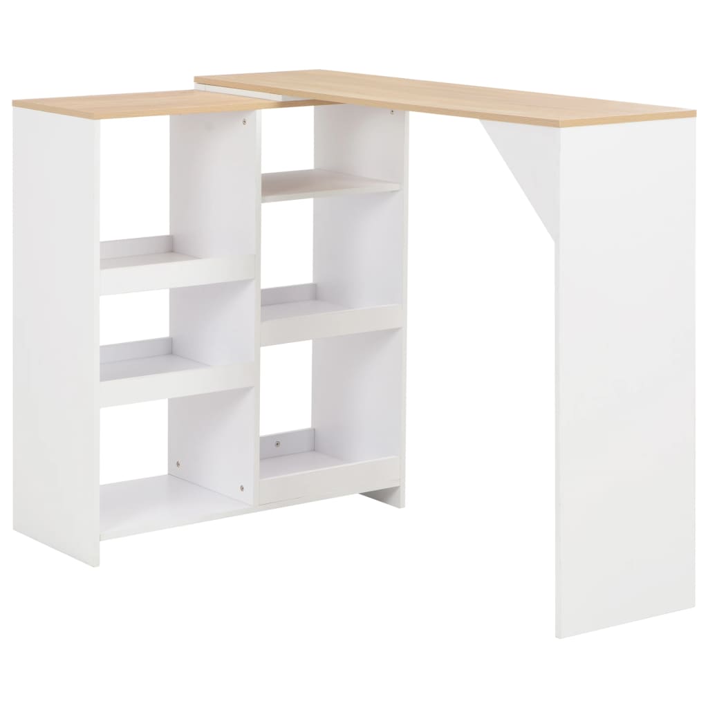 Bar Table With Moveable Shelf 54.3&quot;X15.4&quot;X43.3&quot;