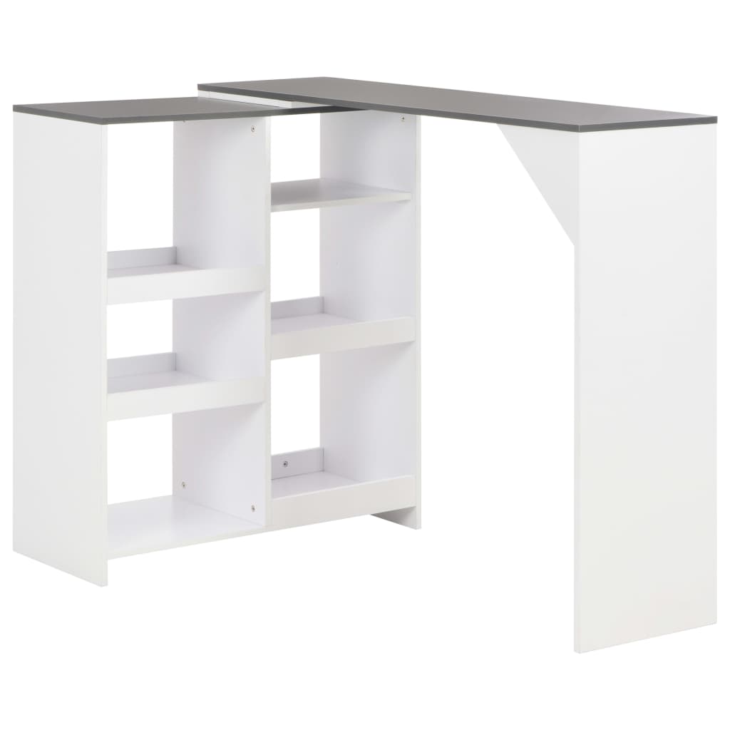 Bar Table With Moveable Shelf 54.3&quot;X15.4&quot;X43.3&quot;