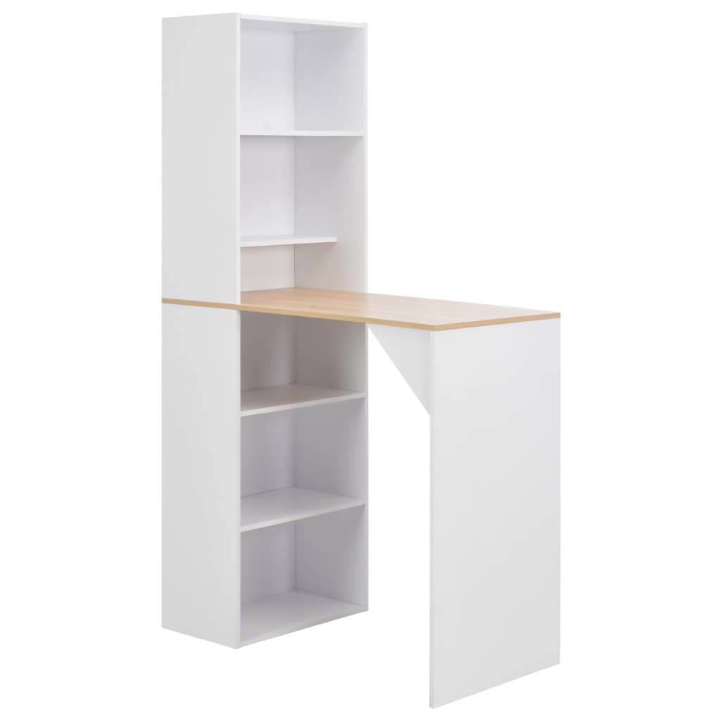 Bar Table With Cabinet White 45.3&quot;X23.2&quot;X78.7&quot;