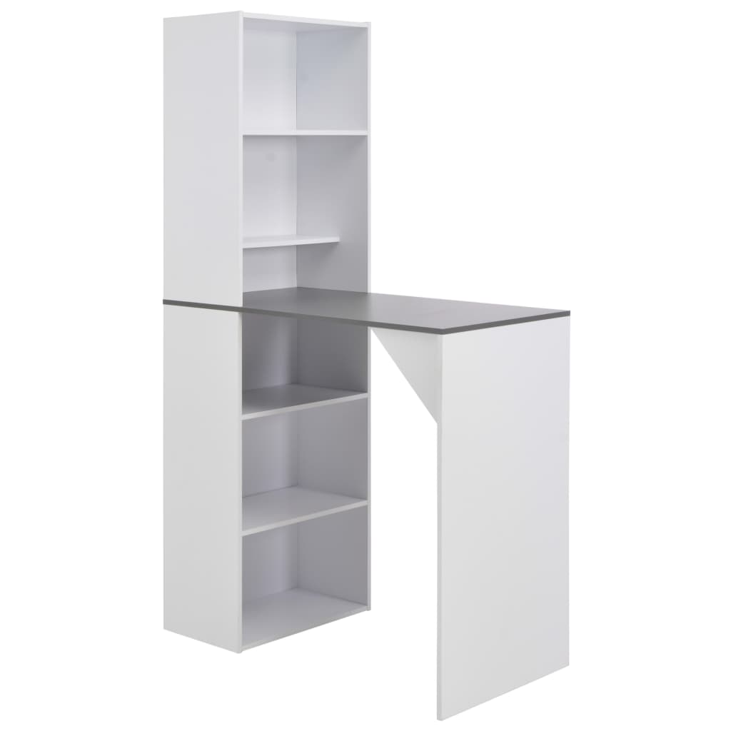 Bar Table With Cabinet White 45.3&quot;X23.2&quot;X78.7&quot;