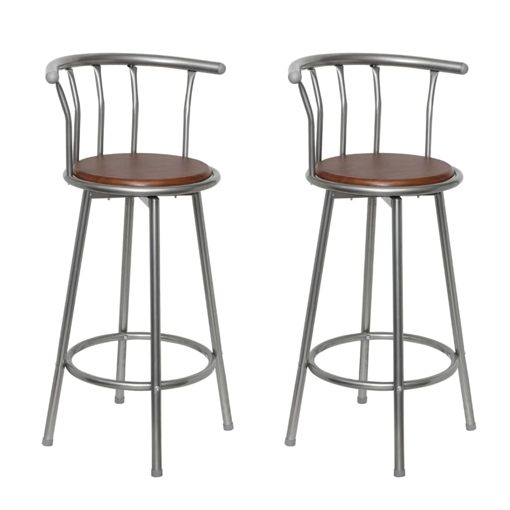 Bar Stools 2 Pcs Steel