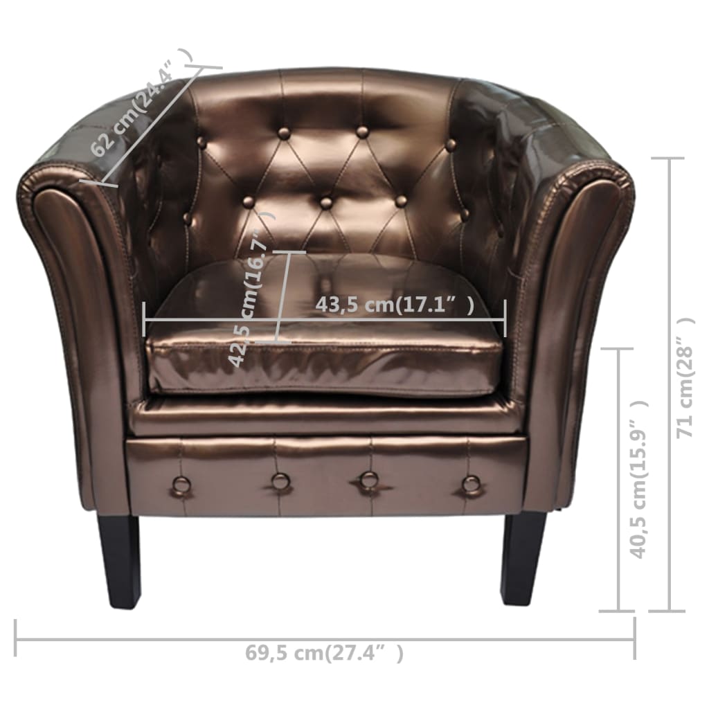 Tub Chair Faux Leather