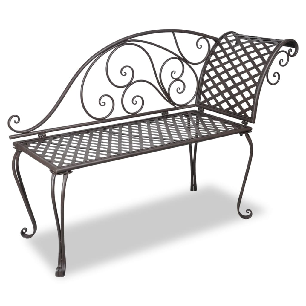 Patio Chaise Lounge 50.4&quot; Steel Antique