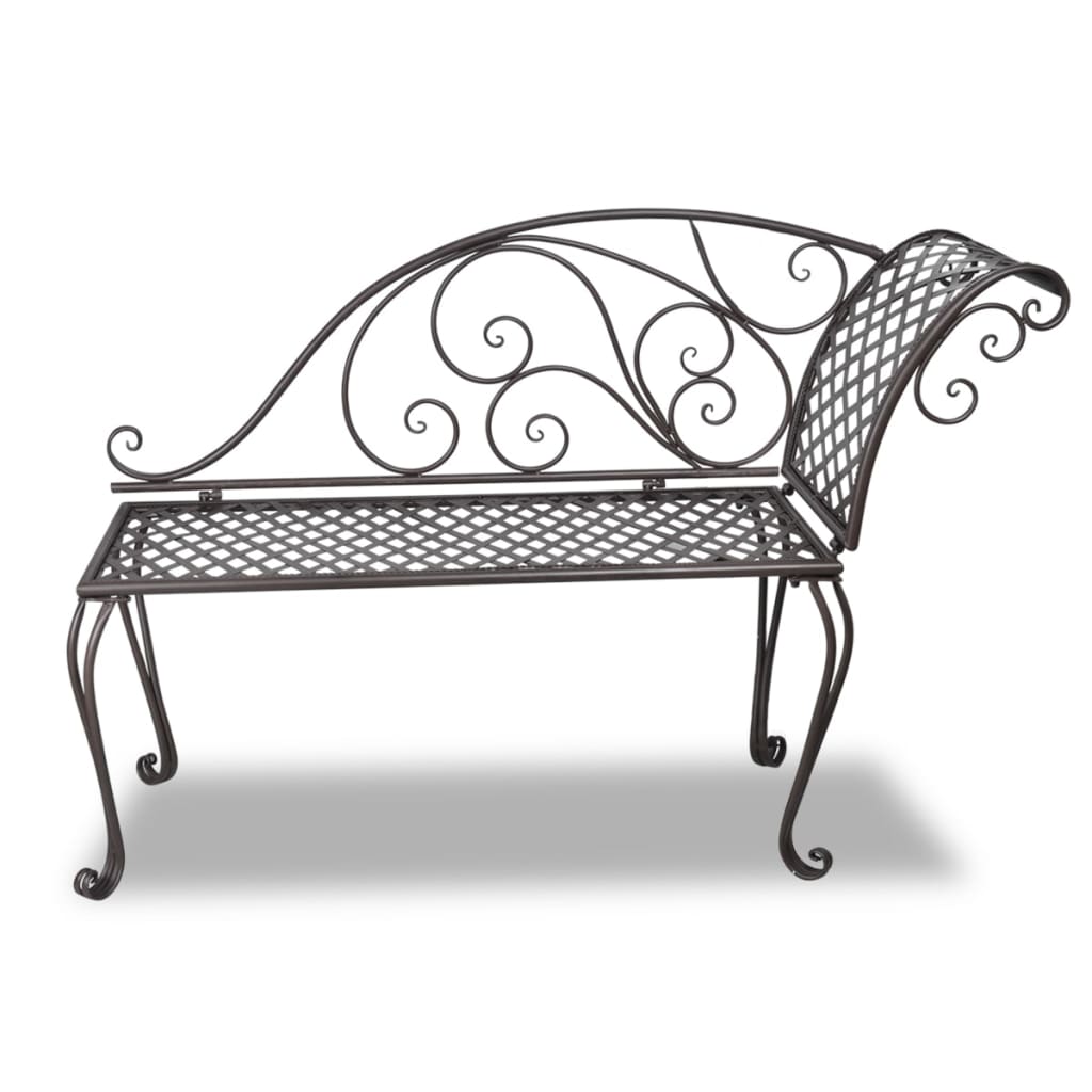 Patio Chaise Lounge 50.4&quot; Steel Antique