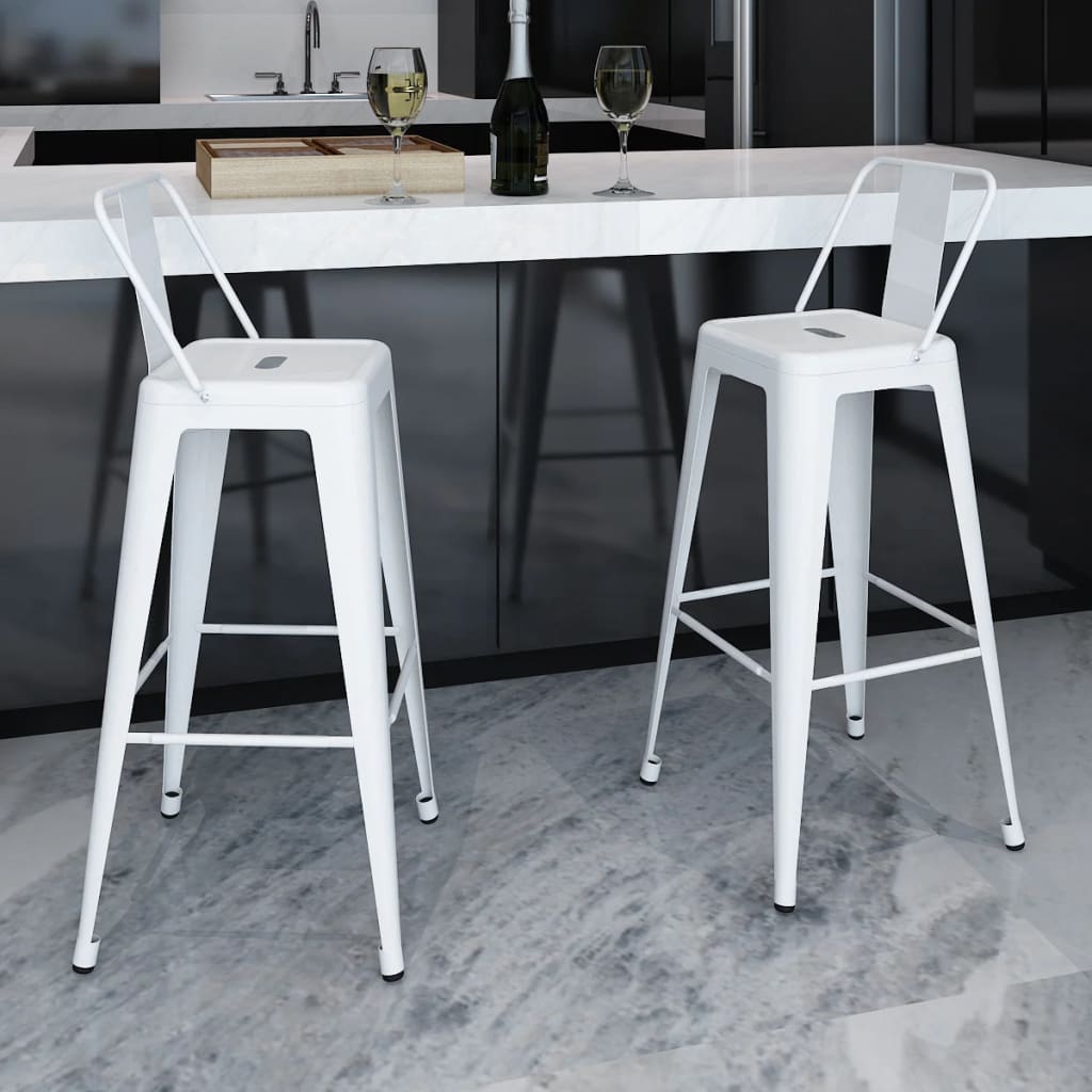 Bar Stools 2 Pcs Steel