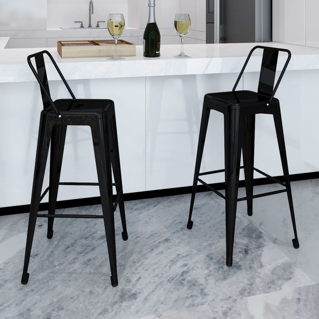 Bar Stools 2 Pcs Steel