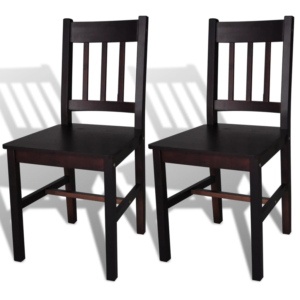 Dining Chairs 2 Pcs White Pinewood