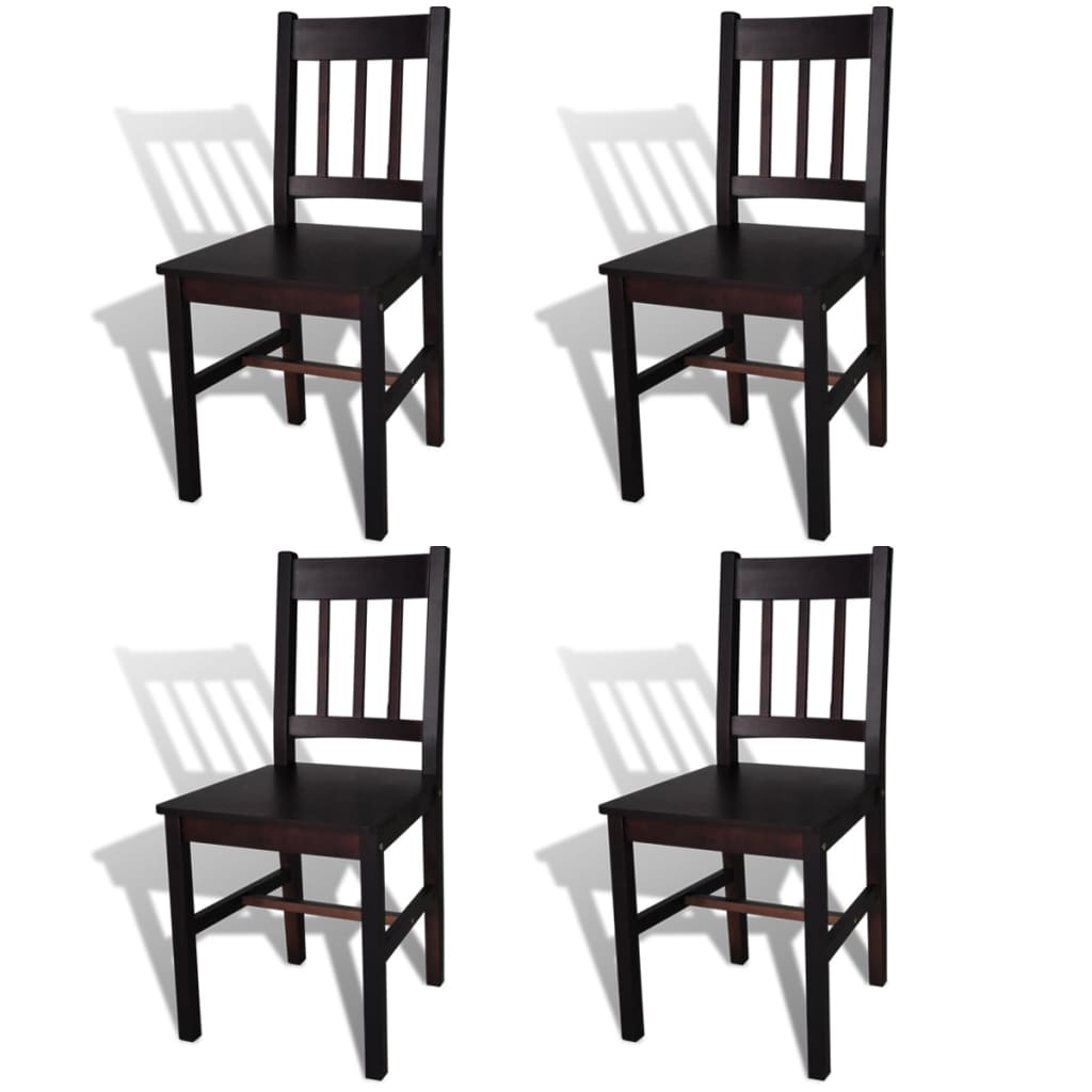 Dining Chairs 2 Pcs White Pinewood