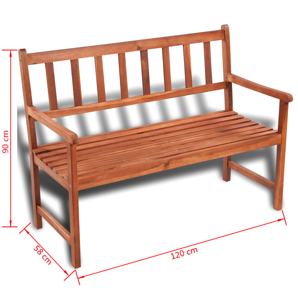 Patio Bench 47.2&quot; Solid Acacia Wood