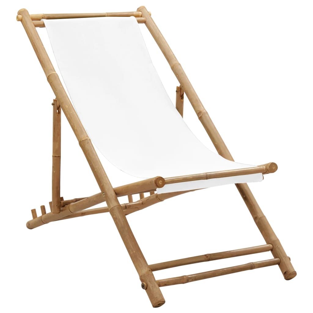 Deck Chair Bamboo And Canvas