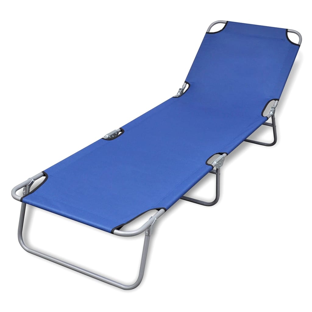 Folding Sun Lounger Powder-Coated Steel