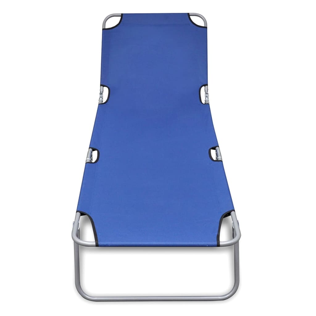 Folding Sun Lounger Powder-Coated Steel