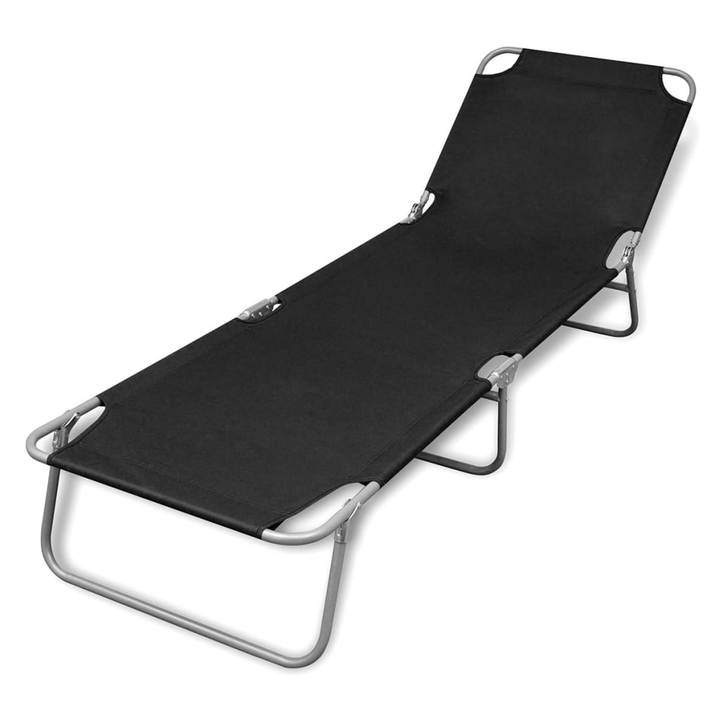 Folding Sun Lounger Powder-Coated Steel