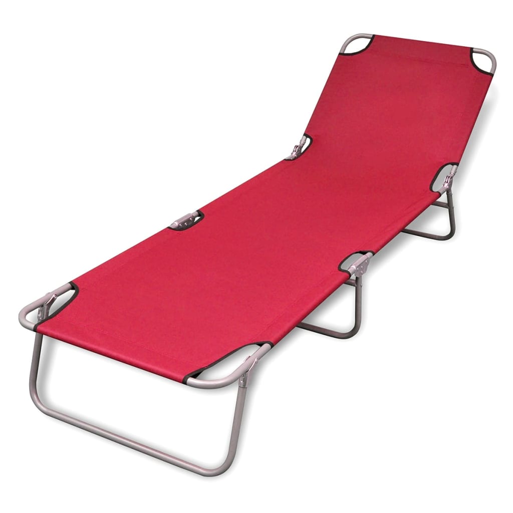 Folding Sun Lounger Powder-Coated Steel